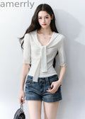 Glass Candy Lace Tie Top Set Set