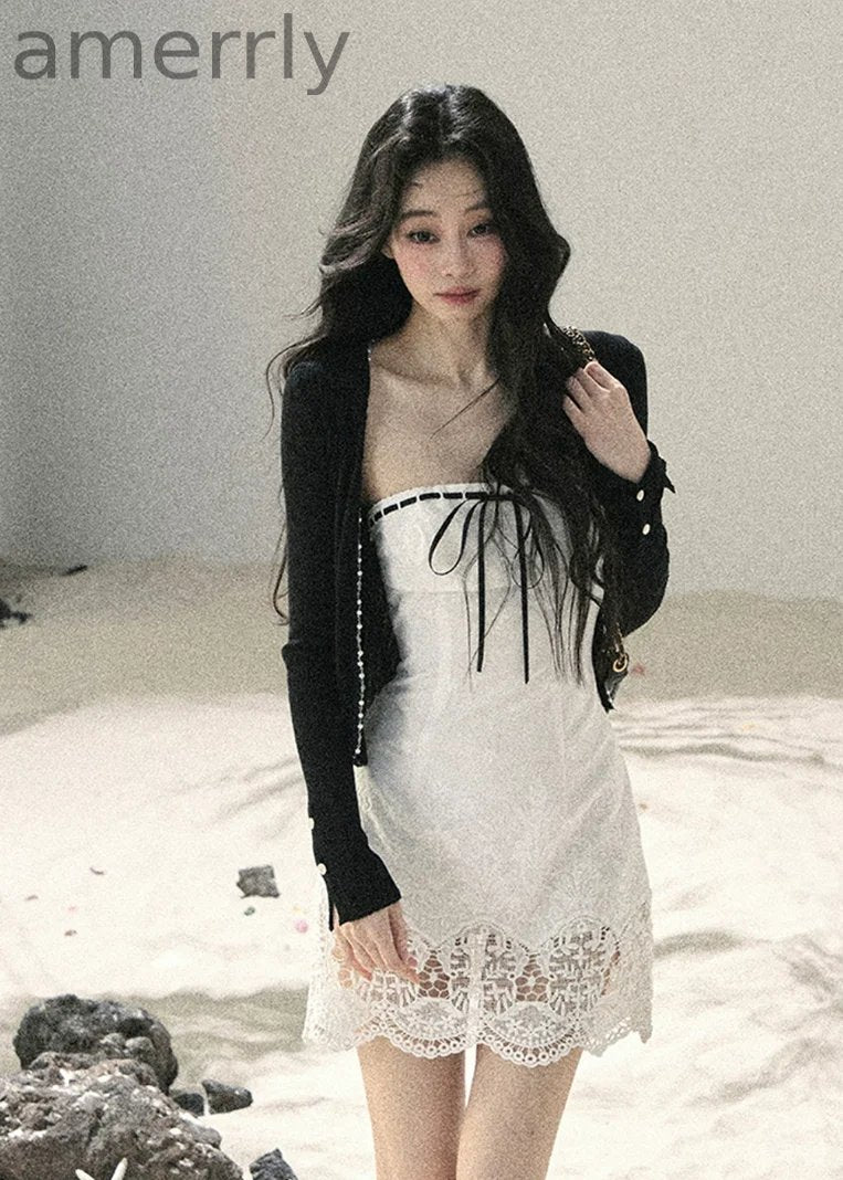 Moonlight Weaving Dream Lace Mini Dress