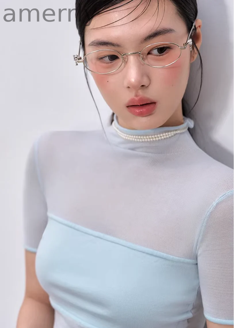 Soft Veil High-Neck Tee
