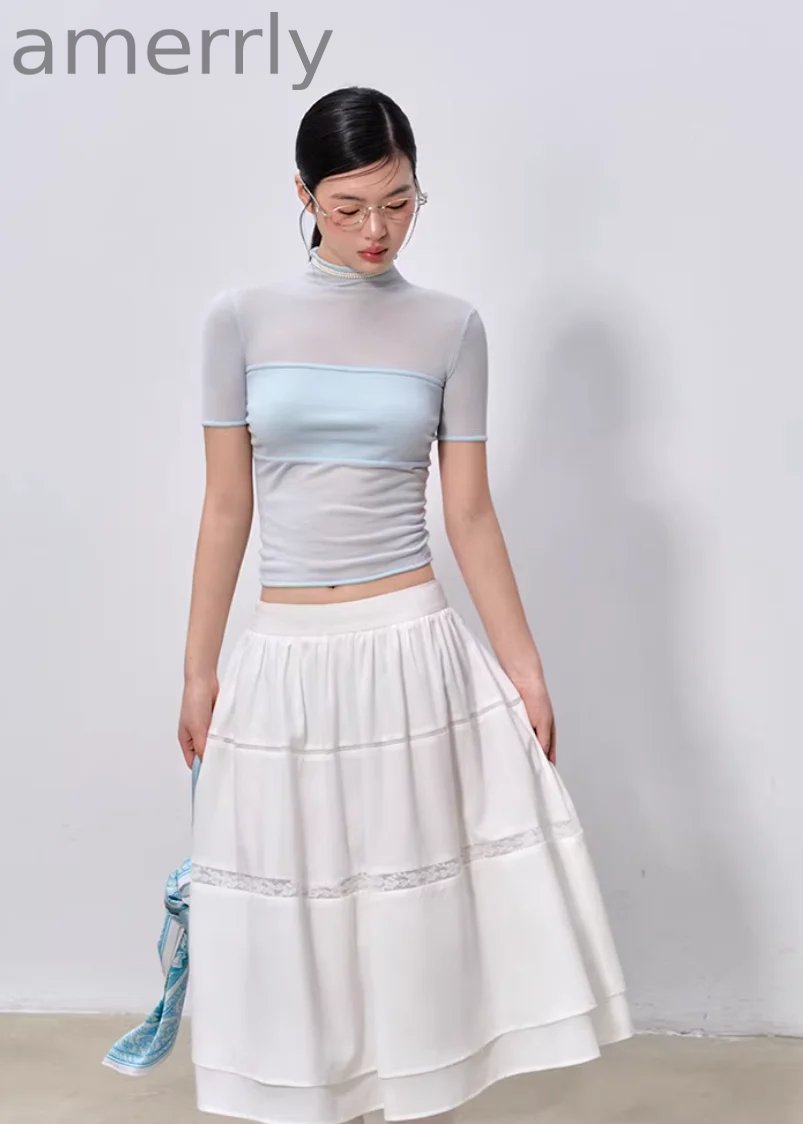 Soft Veil High-Neck Tee