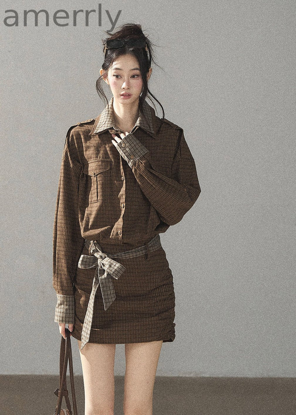 Promise Under the Oak Plaid Shirt Dress