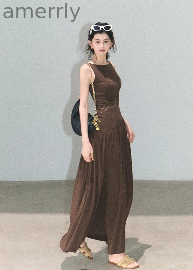 Sunset Light Lace-Waist Dress