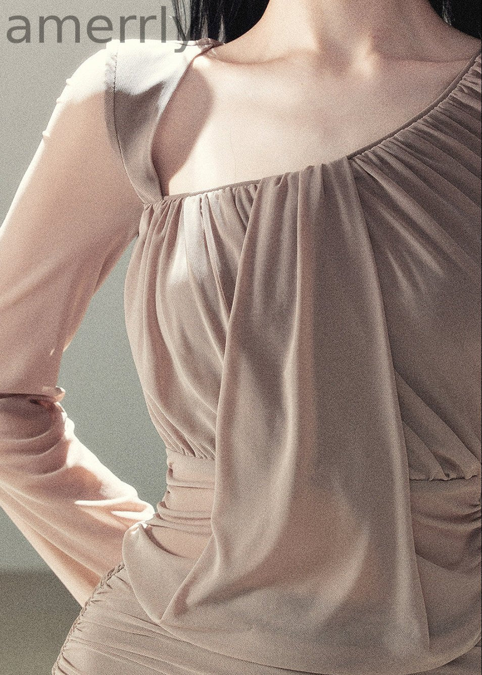 Autumn Rain Drape Top & Skirt Set