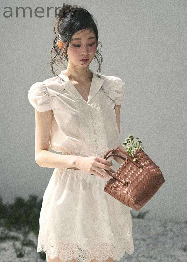Rose Whisper Lace Two-Piece Set