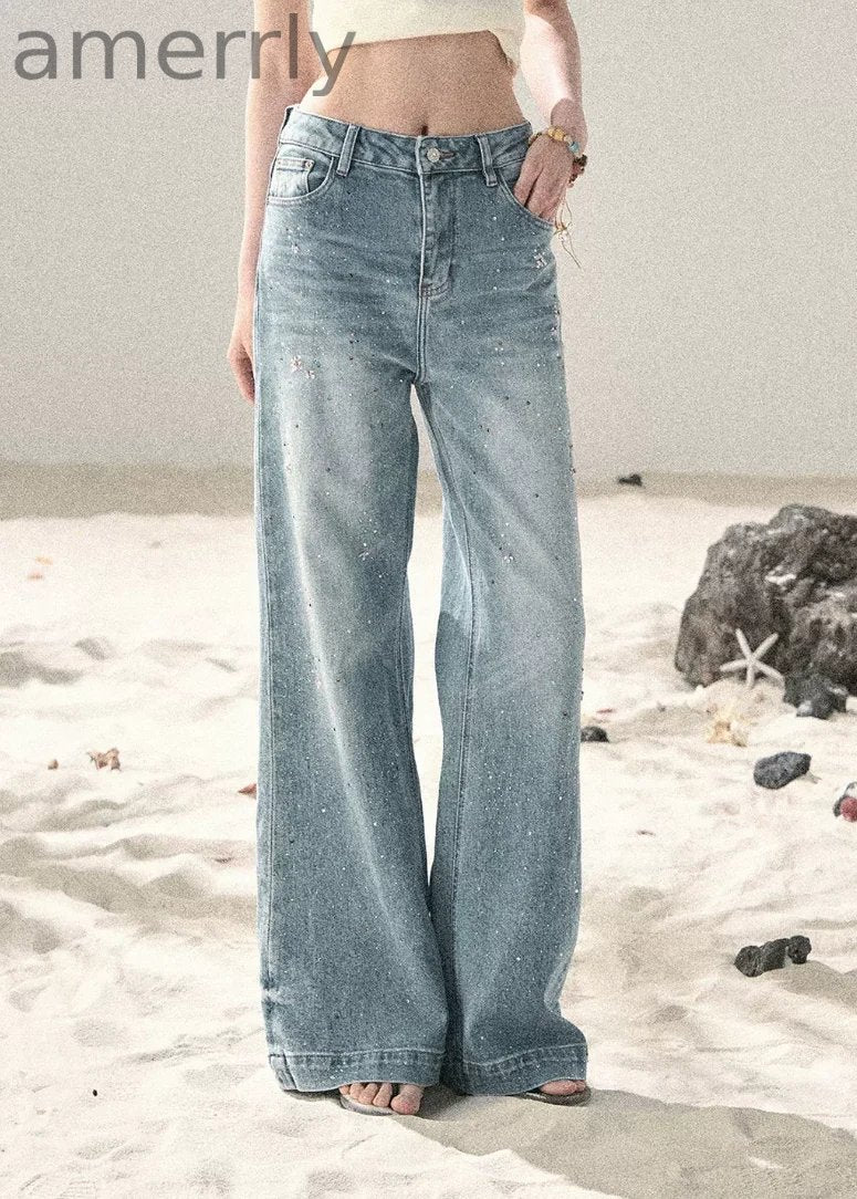 Galaxy Shadow Wide-Leg Jeans