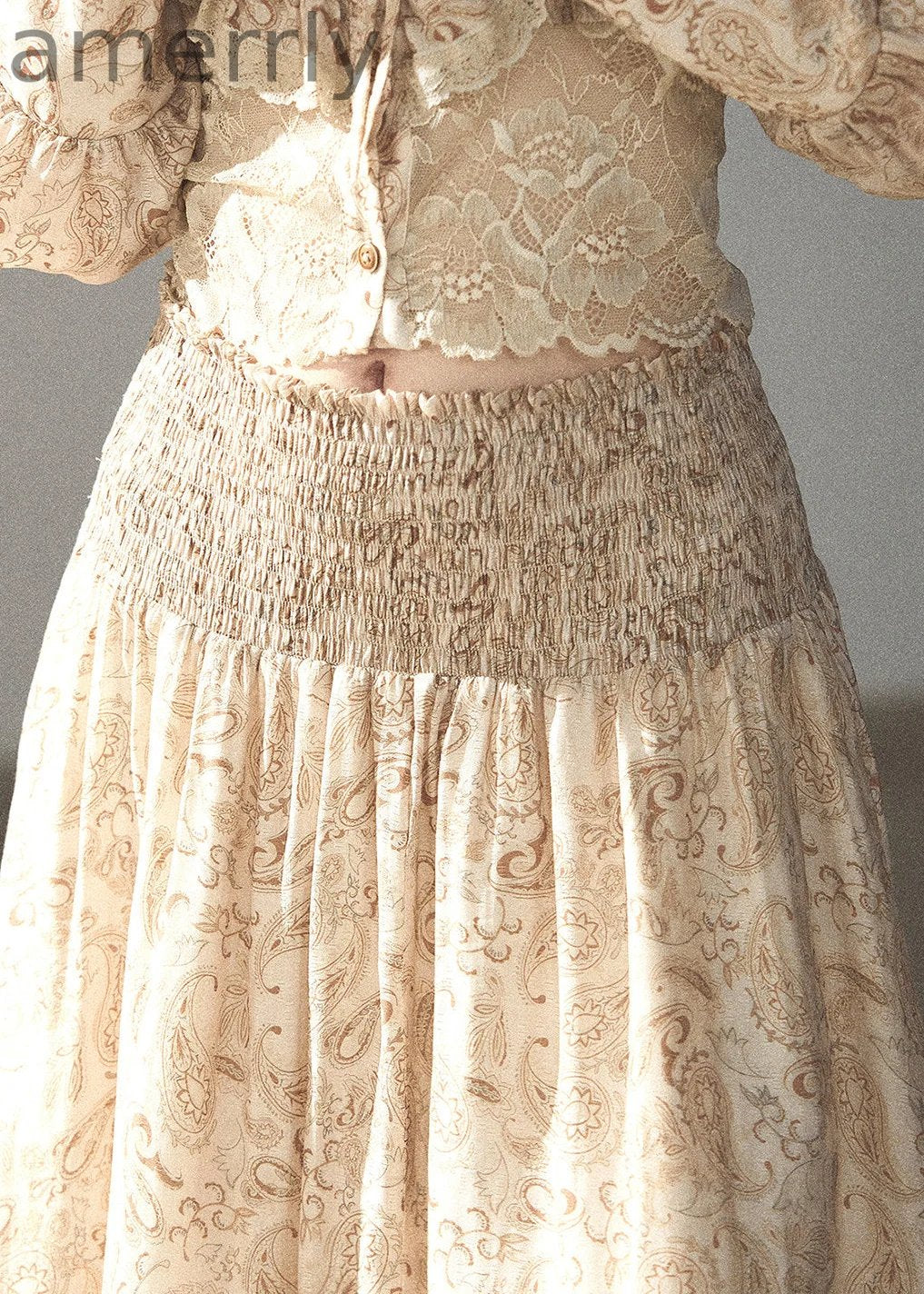 Autumn Grove Lace Top & Skirt Set