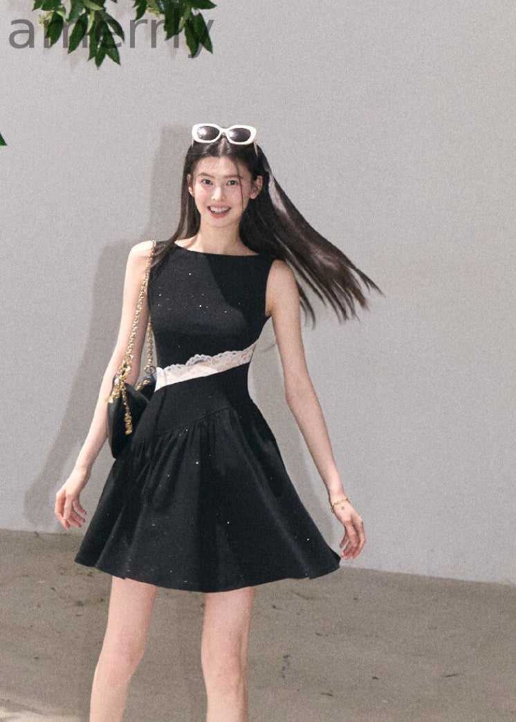 Sunset Light Lace-Waist Dress