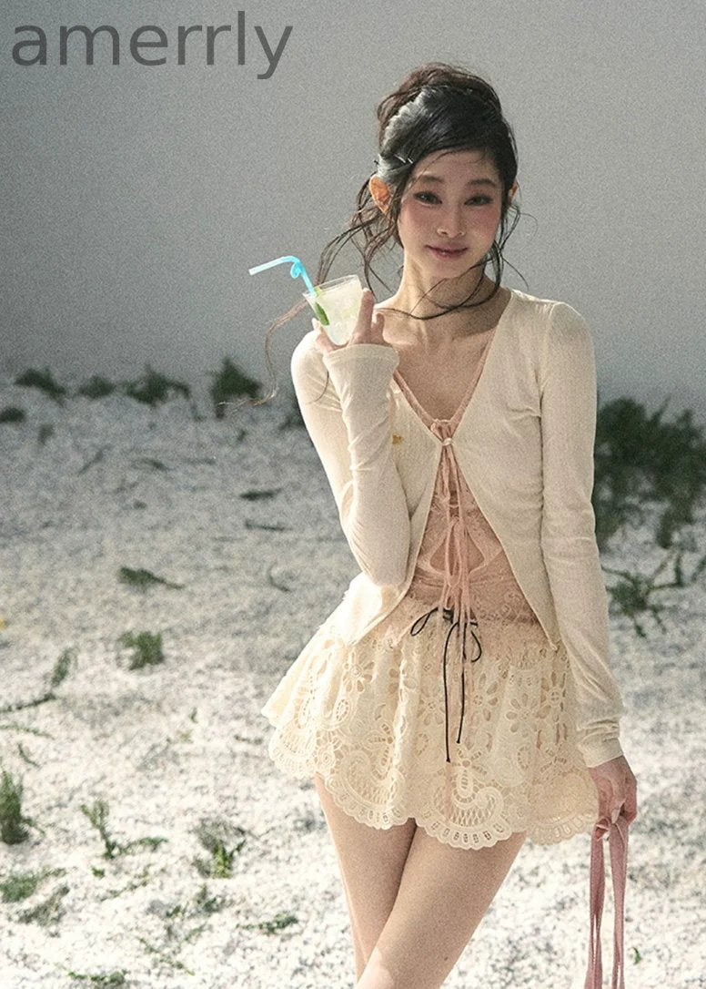 Dream in the Gap Lace Layered Top