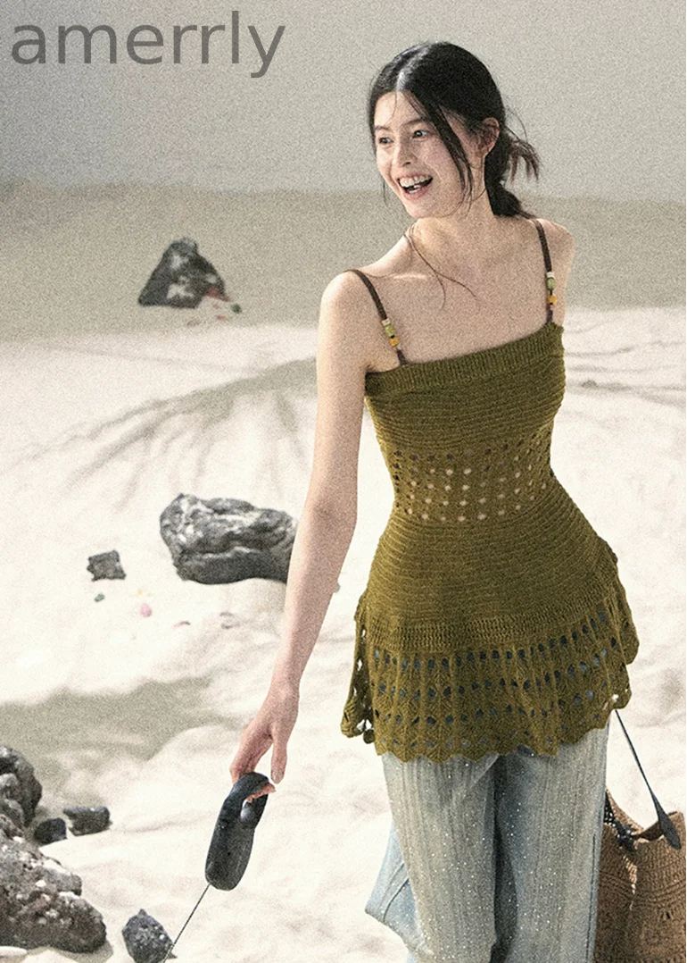 Existing Gaps Openwork Knit Top