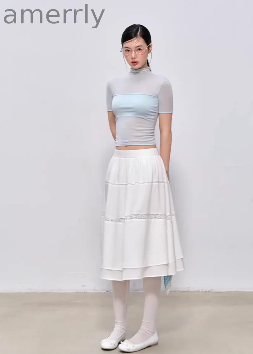 Soft Veil High-Neck Tee