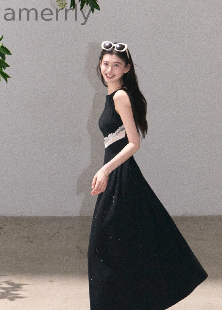 Sunset Light Lace-Waist Dress