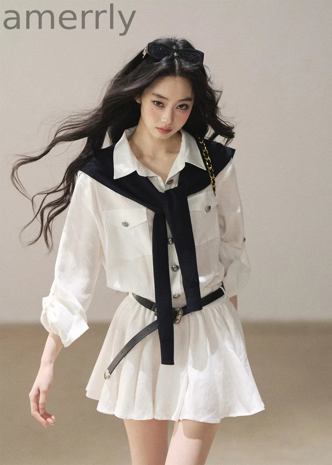 Moonlit Sea Shirt Dress & Shawl Set