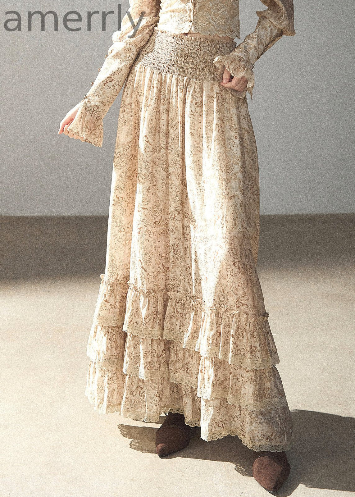 Autumn Grove Lace Top & Skirt Set