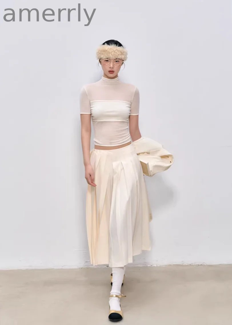 Soft Veil High-Neck Tee