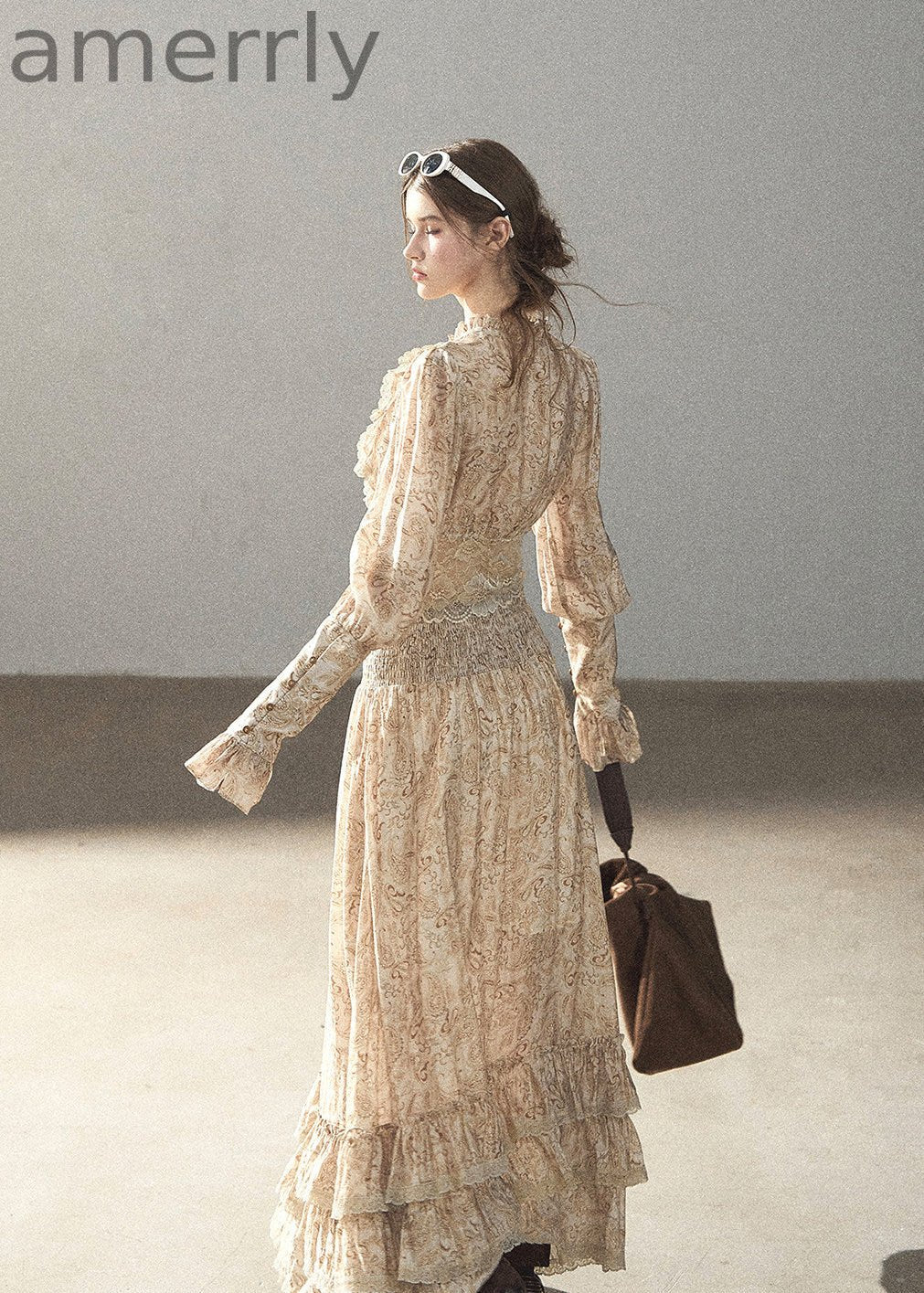 Autumn Grove Lace Top & Skirt Set