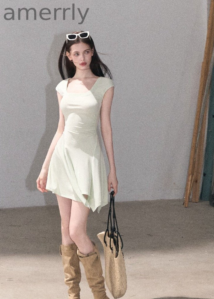 Quiet Courtyard U-Neck Fit & Flare Dress