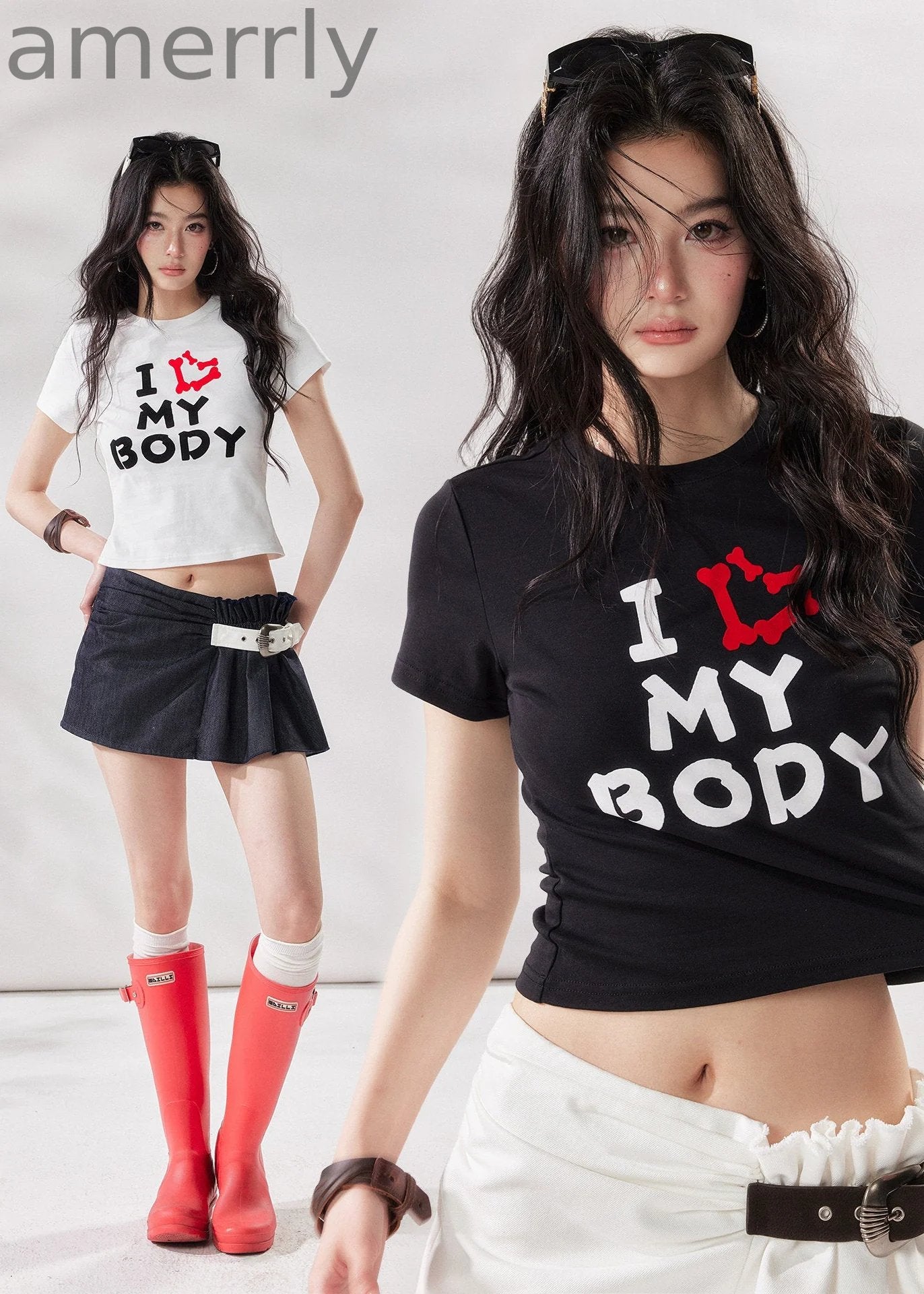 I Love My Body Cropped Tee