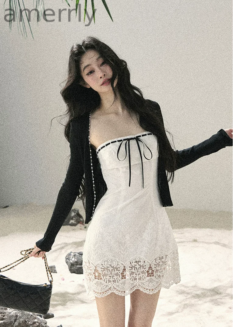 Moonlight Weaving Dream Lace Mini Dress