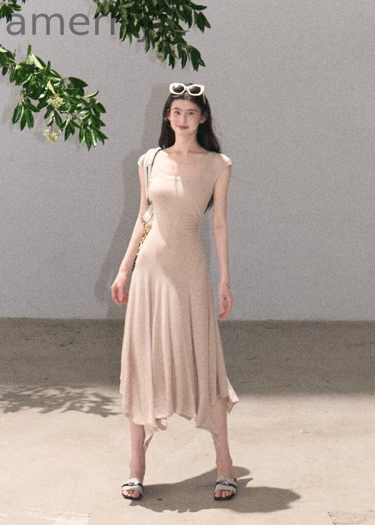 Quiet Courtyard U-Neck Fit & Flare Dress