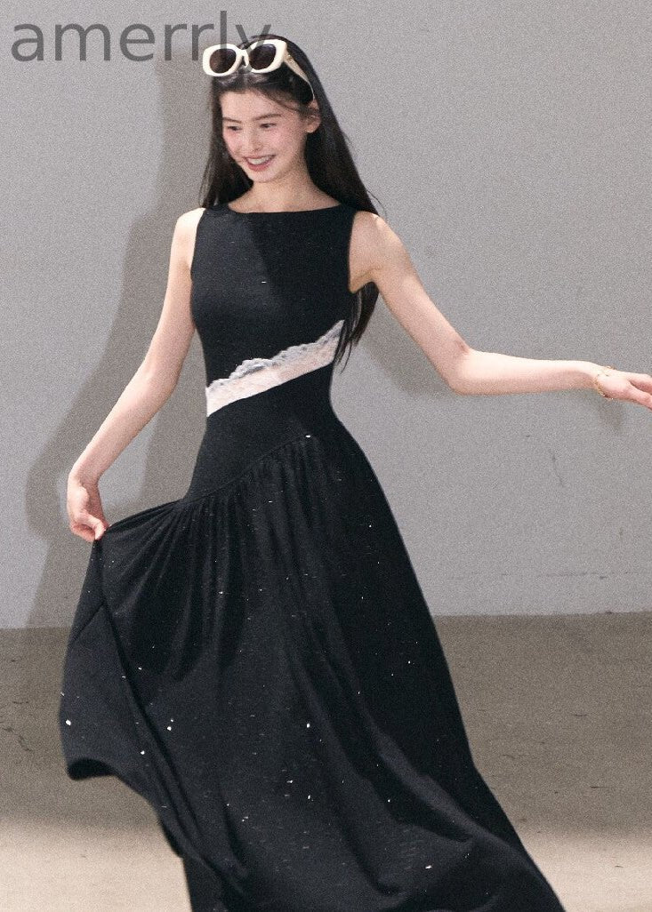 Sunset Light Lace-Waist Dress