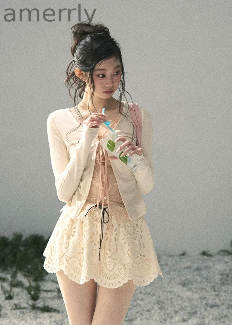 Dream in the Gap Lace Layered Top