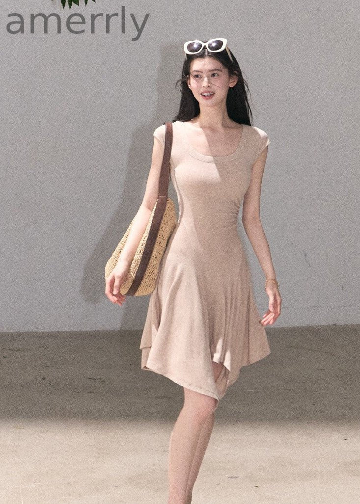 Quiet Courtyard U-Neck Fit & Flare Dress