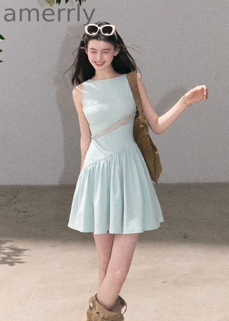 Sunset Light Lace-Waist Dress