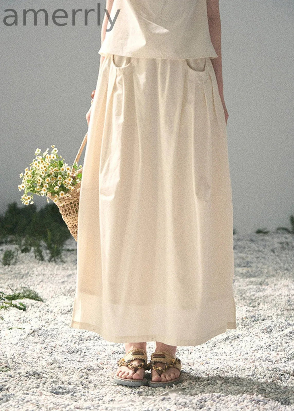 Plain White Wrinkle Poem Two-Piece Set