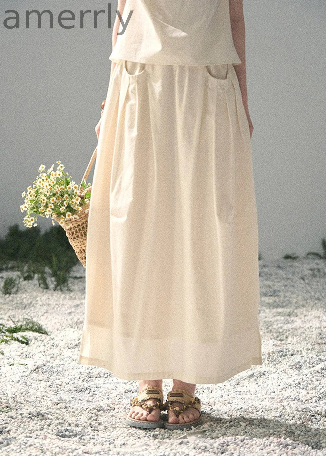 Plain White Wrinkle Poem Two-Piece Set