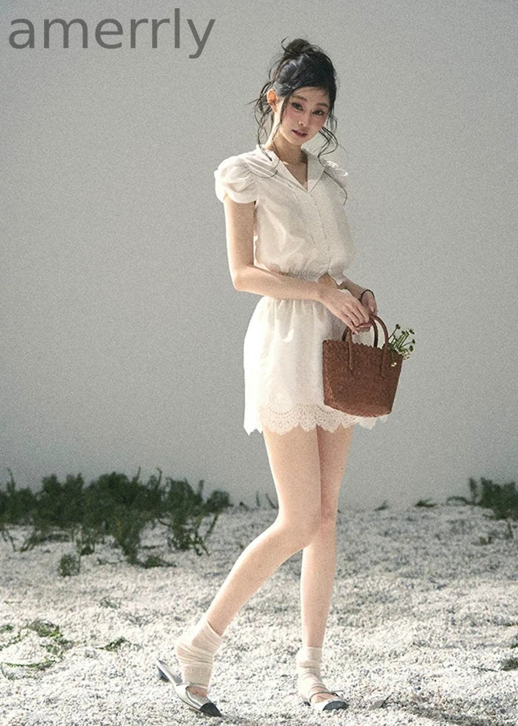 Rose Whisper Lace Two-Piece Set