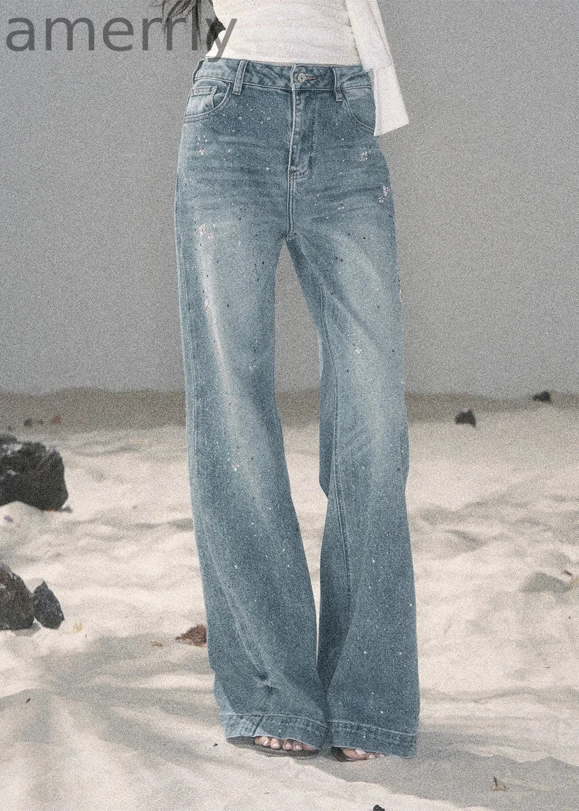 Galaxy Shadow Wide-Leg Jeans