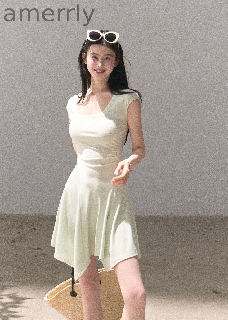 Quiet Courtyard U-Neck Fit & Flare Dress