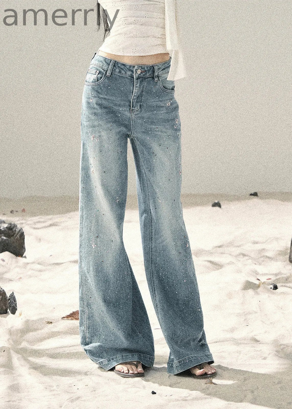 Galaxy Shadow Wide-Leg Jeans