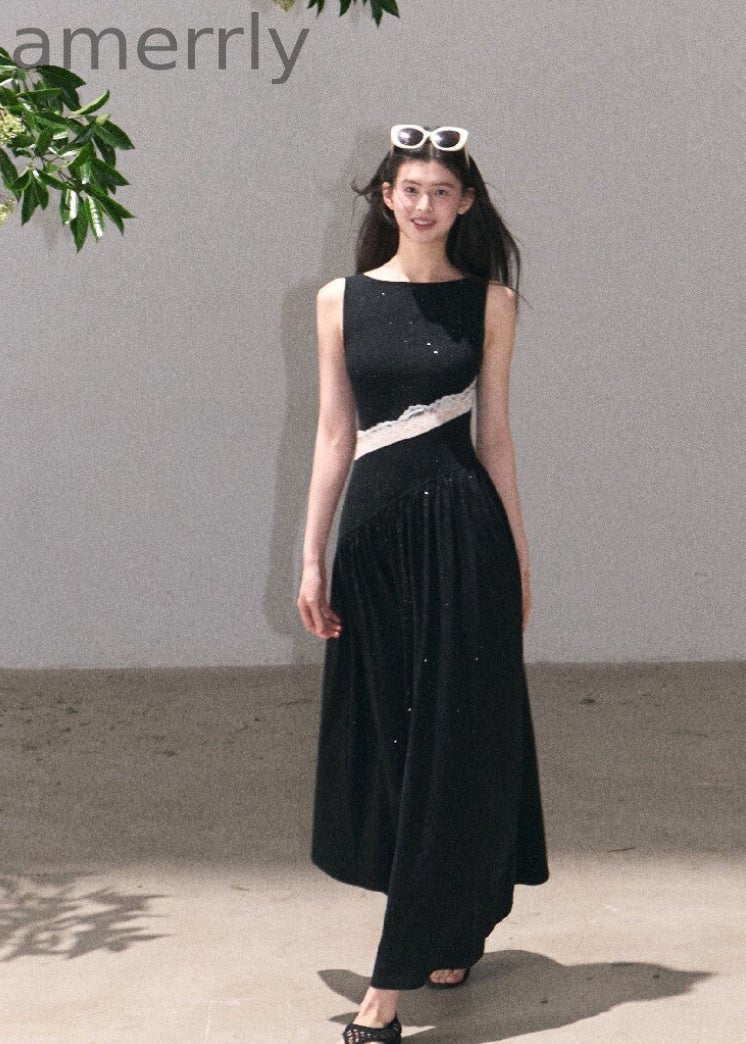 Sunset Light Lace-Waist Dress