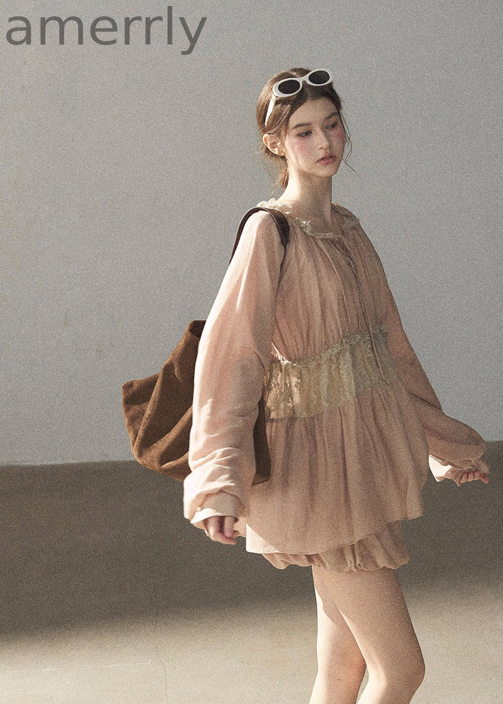 Autumn Water Lace Waist Two-Piece Set