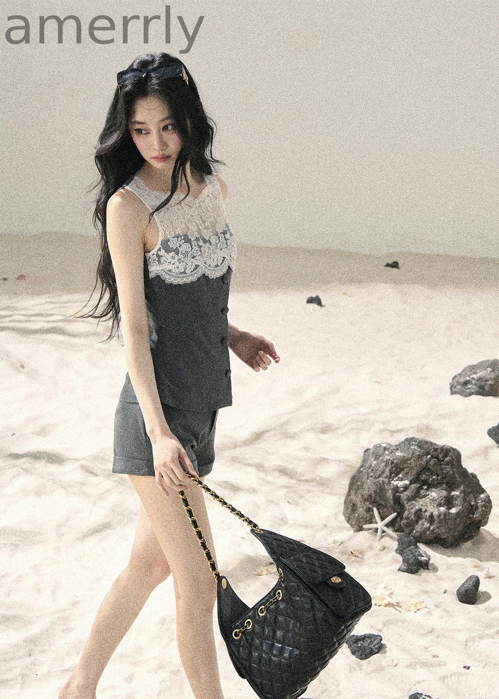 Fog Bloom Lace Top & Shorts Set
