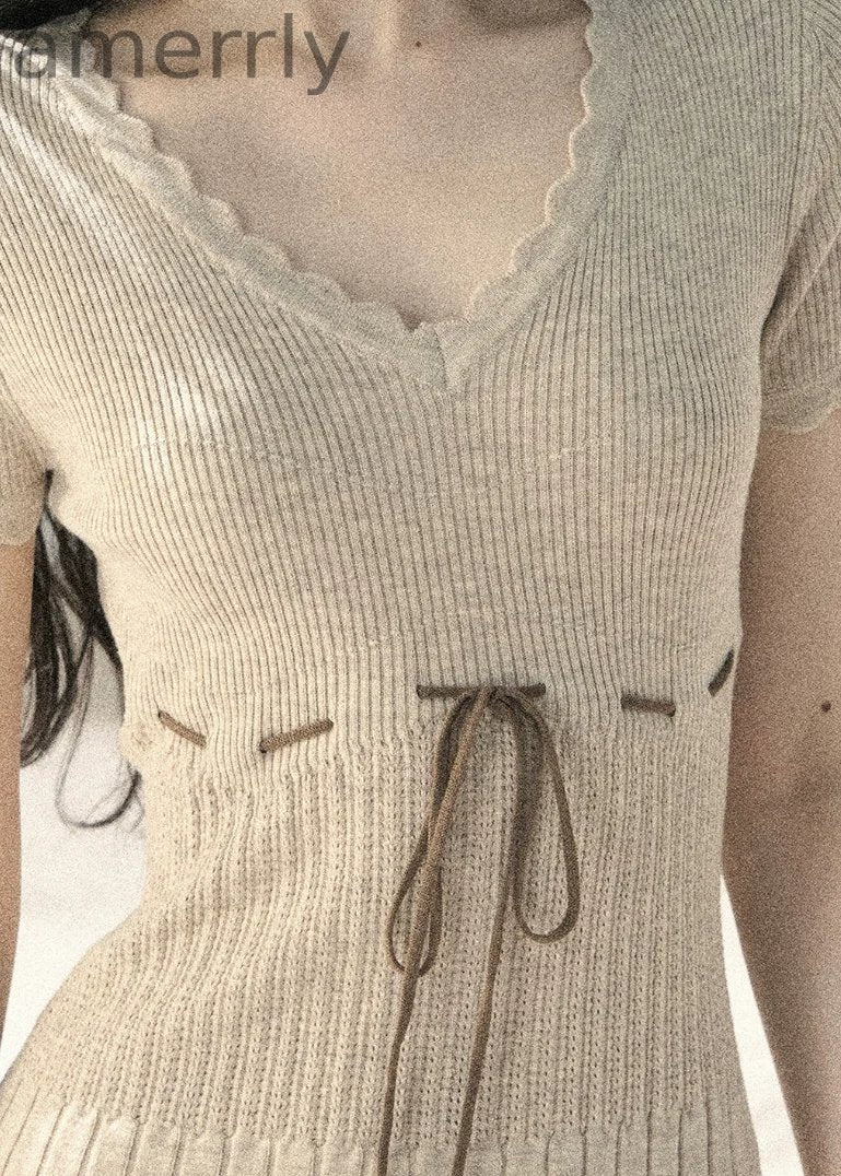 Gentle Evening Breeze Knit Mini Dress