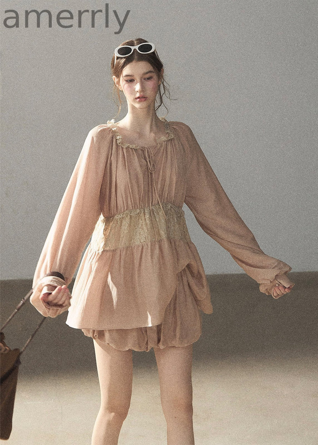 Autumn Water Lace Waist Two-Piece Set