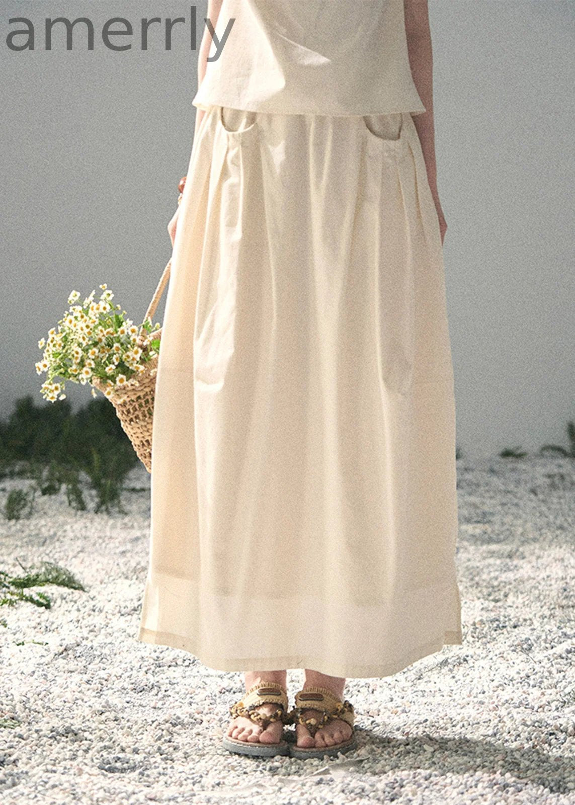 Plain White Wrinkle Poem Two-Piece Set