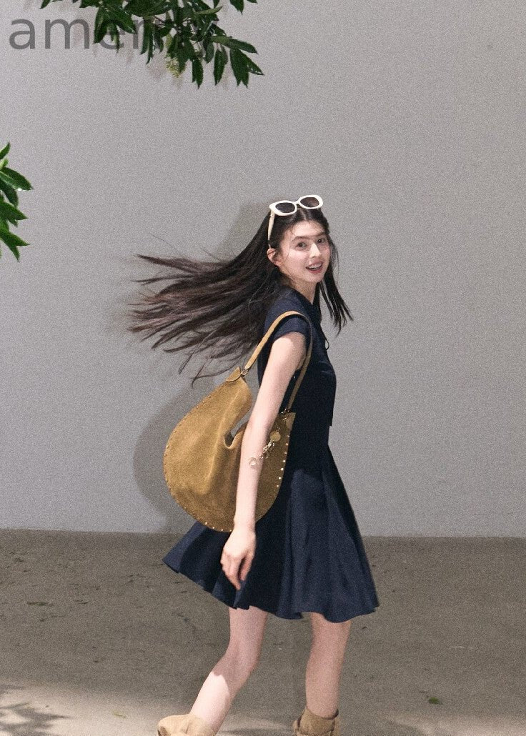 After Class Tie-Neck Shirt Dress