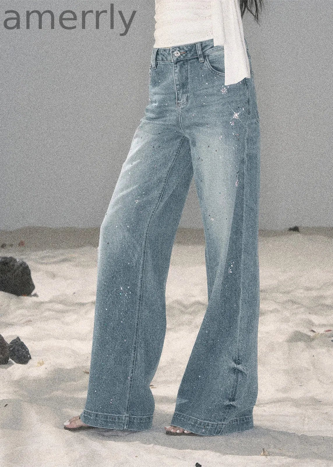 Galaxy Shadow Wide-Leg Jeans