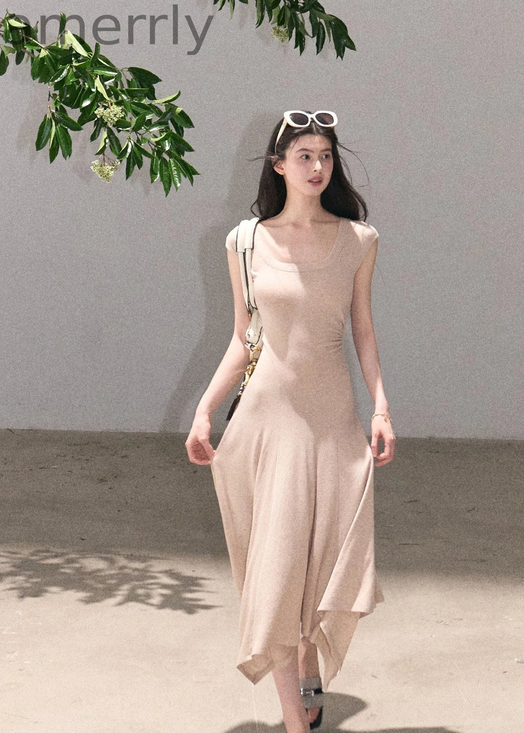 Quiet Courtyard U-Neck Fit & Flare Dress