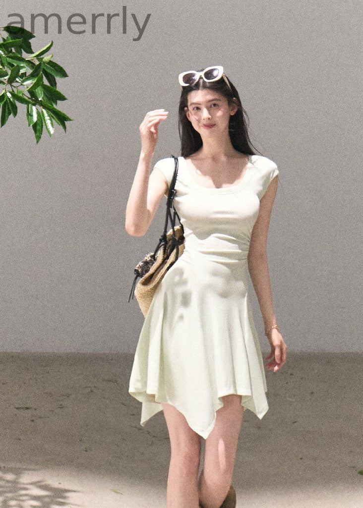 Quiet Courtyard U-Neck Fit & Flare Dress