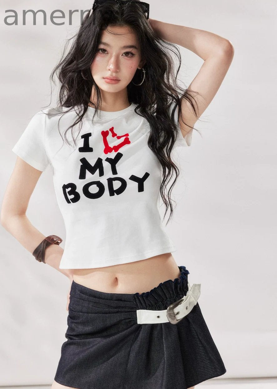 I Love My Body Cropped Tee