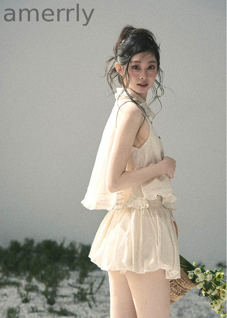 Soft Cloud Lace Two-Piece Set