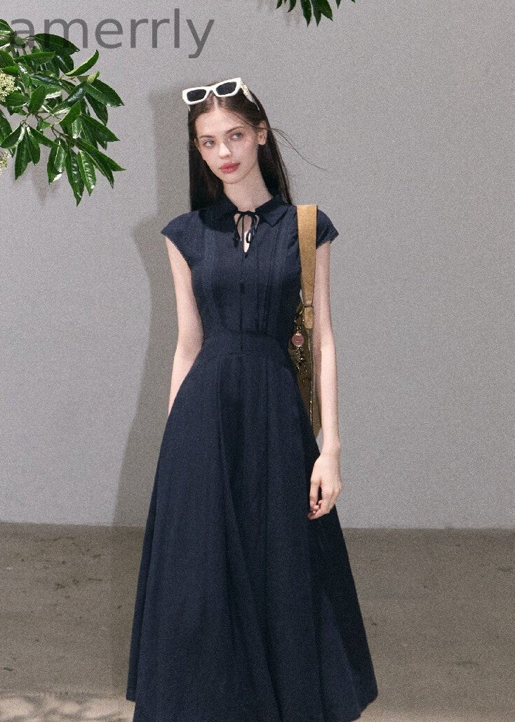 After Class Tie-Neck Shirt Dress