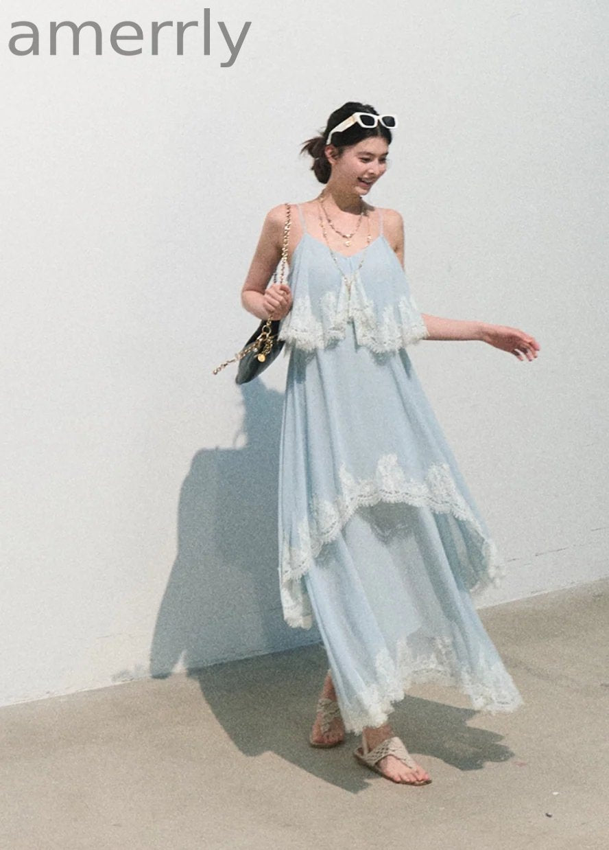 Always Collecting the World Lace Maxi Dress