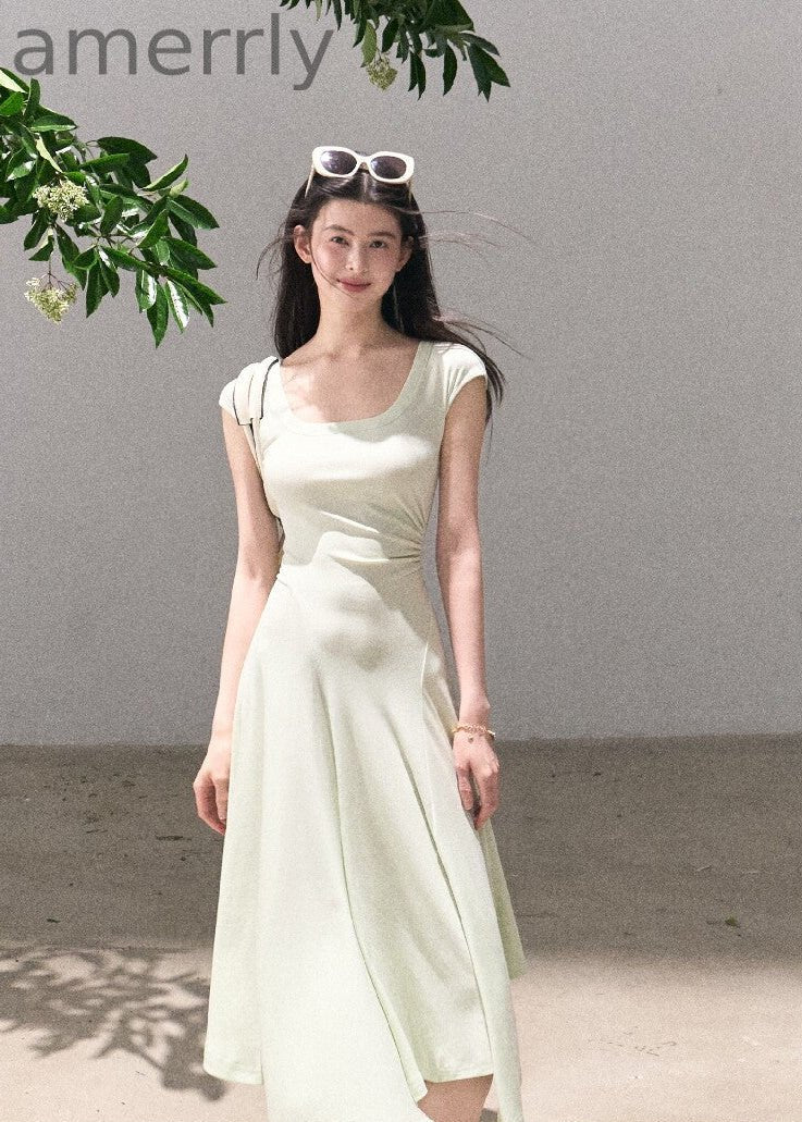 Quiet Courtyard U-Neck Fit & Flare Dress