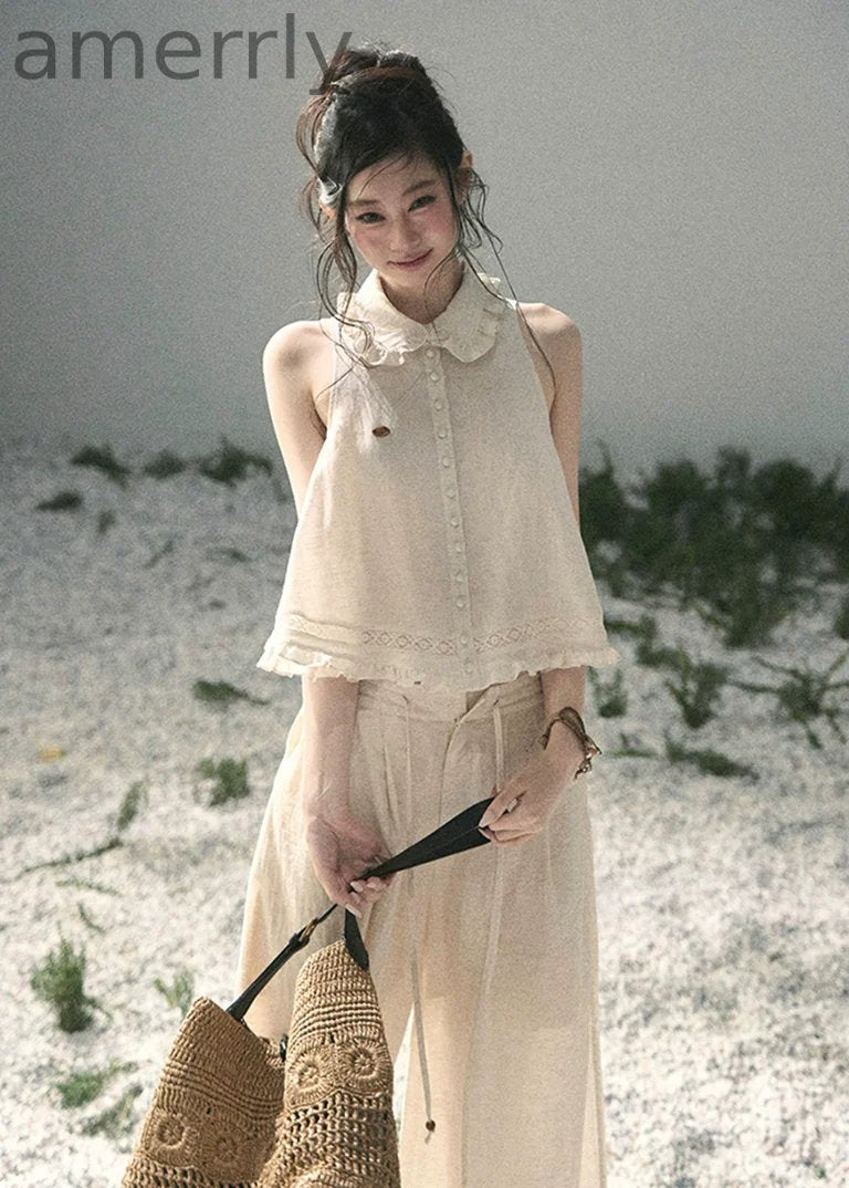 Soft Cloud Lace Two-Piece Set