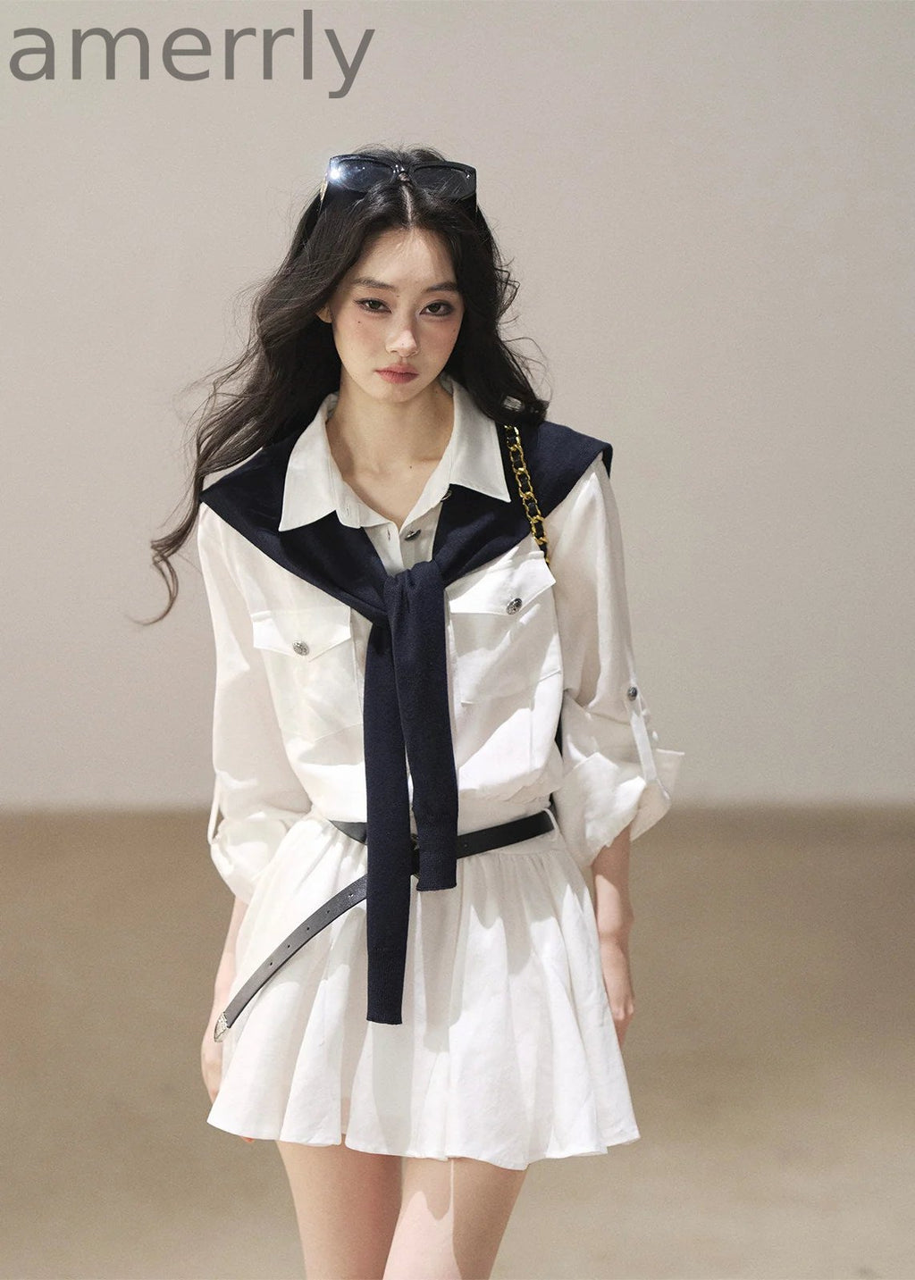 Moonlit Sea Shirt Dress & Shawl Set